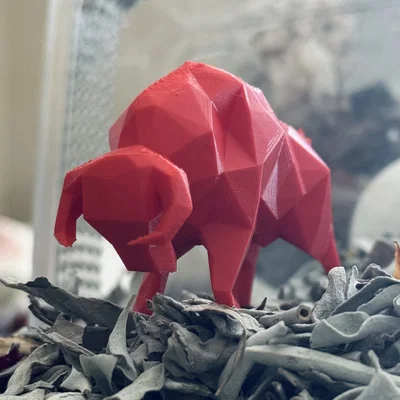 Low-Poly Charging Bull