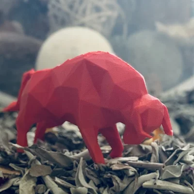Low-Poly Charging Bull