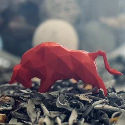Low-Poly Charging Bull