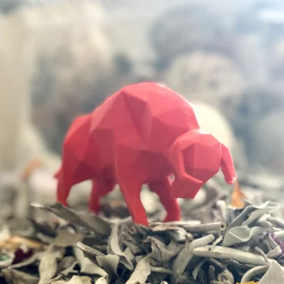 Low-Poly Charging Bull