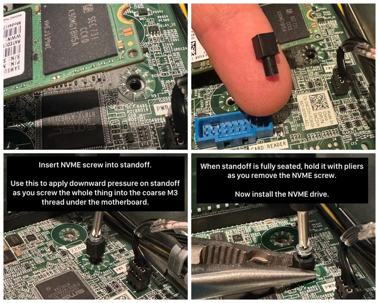 Trụ đỡ NVME (NVME Standoff) in 3D cho Mainboard bị mất ốc - Image 2