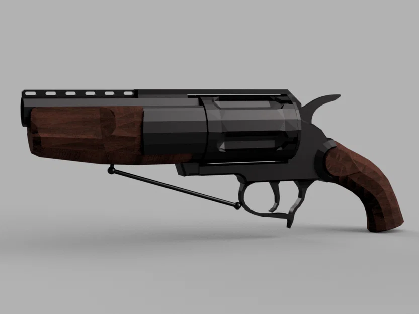 Mô hình súng The Ghoul's Revolver trong series Fallout để in 3D - Image 1