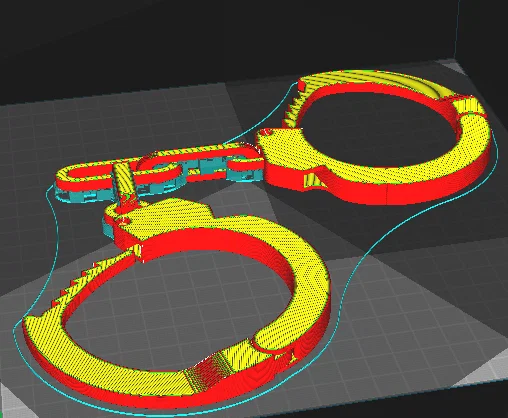 Mô hình còng tay gia cố (Reinforced Handcuffs) in 3D - Image 2