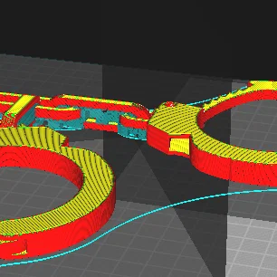 Mô hình còng tay gia cố (Reinforced Handcuffs) in 3D