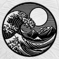 Great Wave of Kokanow – Tranh 2D treo tường - Thumbnail 1
