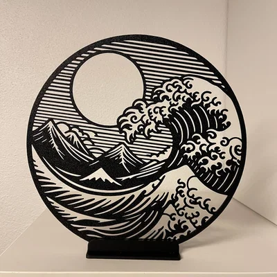 Great Wave of Kokanow – Tranh 2D treo tường