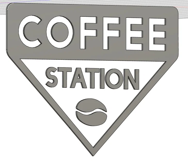 Mô hình bảng hiệu Coffee Station treo tường trang trí cực chất - Image 1