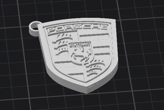 Móc khóa biểu tượng Porsche - Phụ kiện 3D cho người đam mê xe hơi - Image 1
