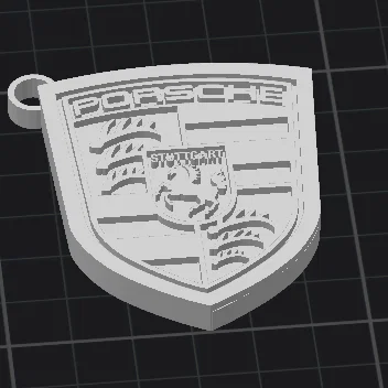 Móc khóa biểu tượng Porsche - Phụ kiện 3D cho người đam mê xe hơi