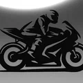 Mô hình trang trí treo tường Line Art Motocycle 2D cực ngầu - Thumbnail 1