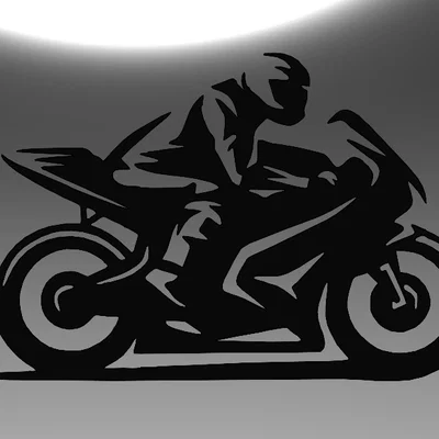 Mô hình trang trí treo tường Line Art Motocycle 2D cực ngầu