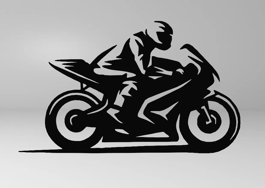 Mô hình trang trí treo tường Line Art Motocycle 2D cực ngầu - Image 2