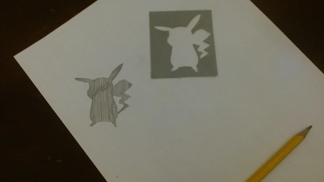 Stencil Pikachu (Pikachu Stencil) - Image 1