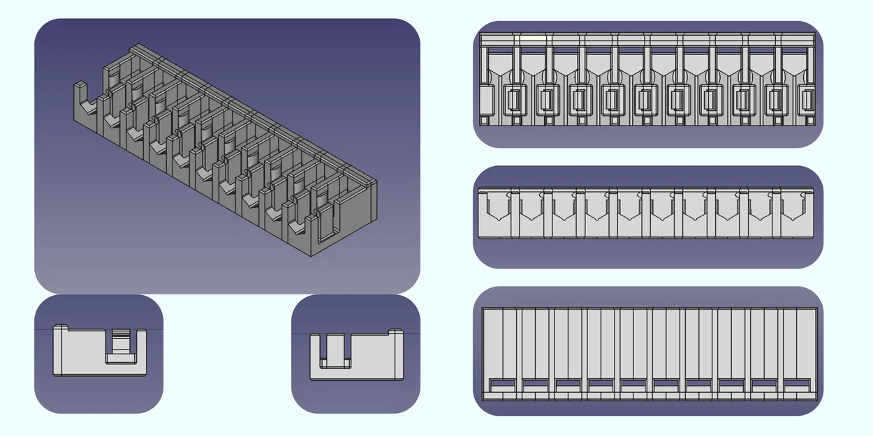 Khay đựng mũi vít lục giác 3D (Hex Driver Bit Holder) tùy chỉnh - Image 3