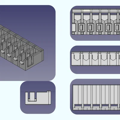 Khay đựng mũi vít lục giác 3D (Hex Driver Bit Holder) tùy chỉnh
