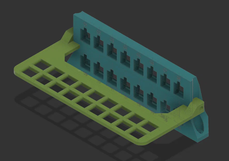 Patch panel Keystone 16 cổng kèm strain relief cho cáp - Image 2