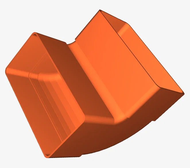 Ống thông gió chữ nhật 110x55mm góc 90° dạng đứng (Upright) - Bản cập nhật - Image 1