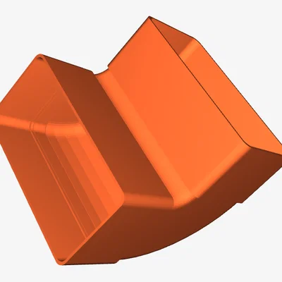 Ống thông gió chữ nhật 110x55mm góc 90° dạng đứng (Upright) - Bản cập nhật