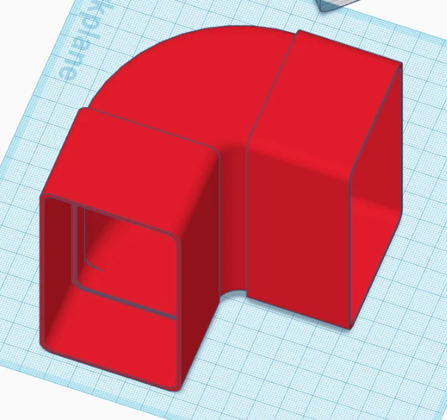 Ống thông gió chữ nhật 110x55mm góc 90° dạng đứng (Upright) - Bản cập nhật - Image 2