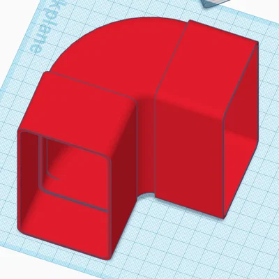 Ống thông gió chữ nhật 110x55mm góc 90° dạng đứng (Upright) - Bản cập nhật