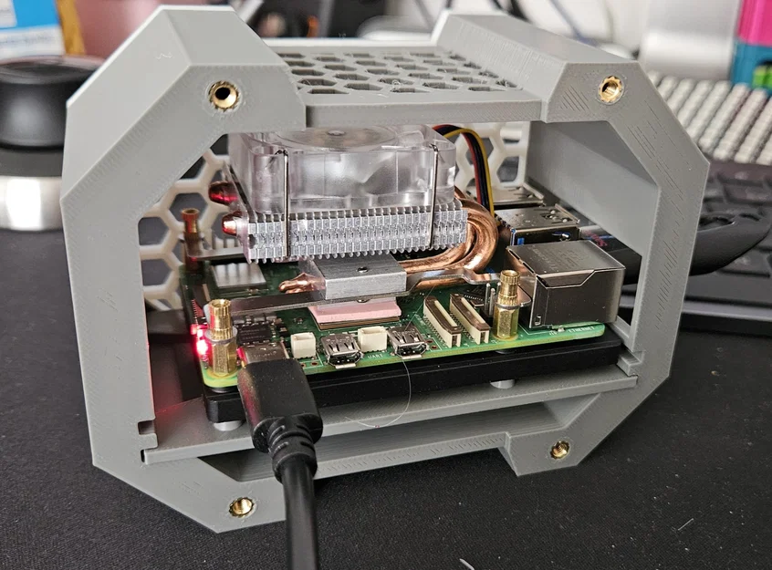 Vỏ Case 3D Cho Raspberry Pi 4/5 Kết Hợp Tản Nhiệt ICE Tower Cooler - Image 1
