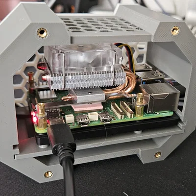 Vỏ Case 3D Cho Raspberry Pi 4/5 Kết Hợp Tản Nhiệt ICE Tower Cooler