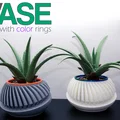 Chậu cây 3D hiện đại với vòng trang trí đổi màu linh hoạt - Thumbnail 2