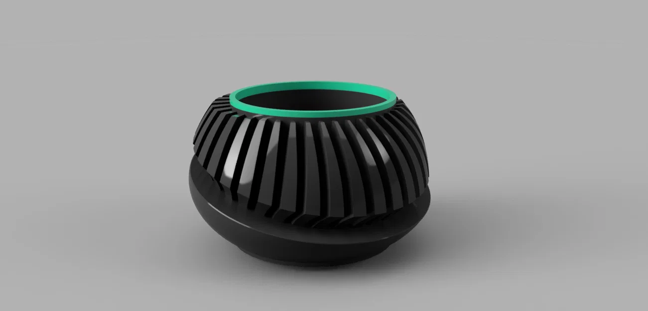 Chậu cây 3D hiện đại với vòng trang trí đổi màu linh hoạt - Image 4