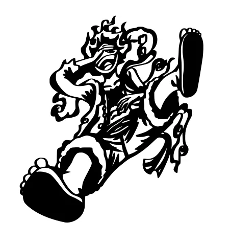 Mô hình tranh treo tường Monkey D. Luffy Gear 5 cho fan One Piece - Image 1
