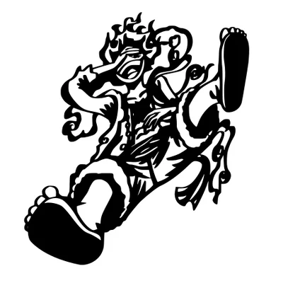Mô hình tranh treo tường Monkey D. Luffy Gear 5 cho fan One Piece