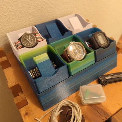 Khay Trưng Bày Đồng Hồ (Watch Display Holder) Tương Thích Gridfinity