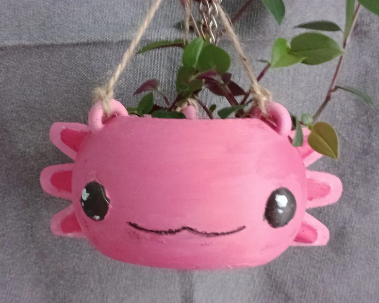 Chậu cây treo tường hình Axolotl đáng yêu bằng in 3D - Image 2
