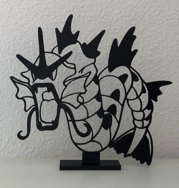 Mô hình trang trí Gyarados Pokemon dạng Line Art in 3D cực đẹp - Image 1