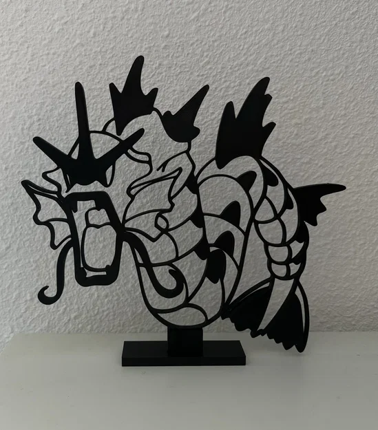 Mô hình trang trí Gyarados Pokemon dạng Line Art in 3D cực đẹp - Image 2