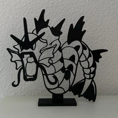 Mô hình trang trí Gyarados Pokemon dạng Line Art in 3D cực đẹp