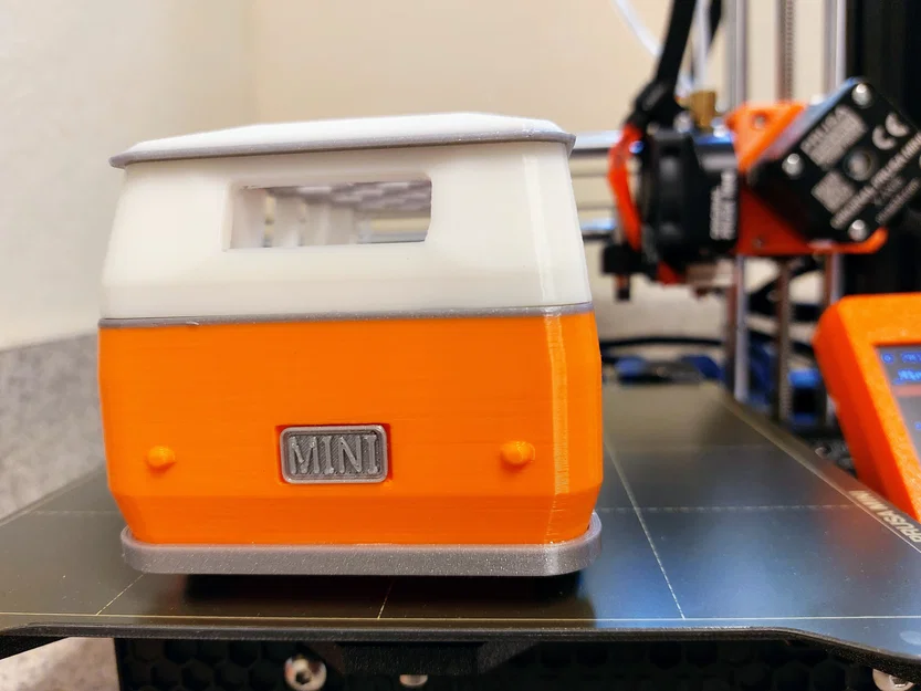 Xe VW Bus để cắm bút/dụng cụ, bánh xe chạy được (tối ưu Prusa Mini) - Image 3