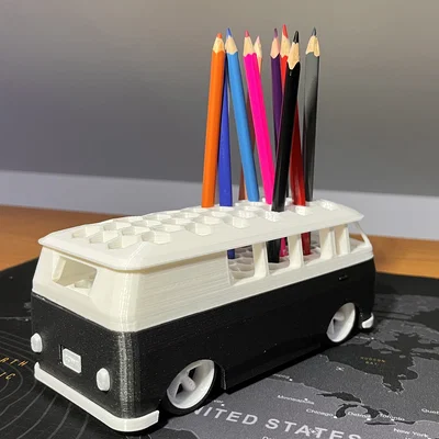VW Bus Marker Holder – Giá Cắm Bút/Marker Phong Cách VW Bus Cổ