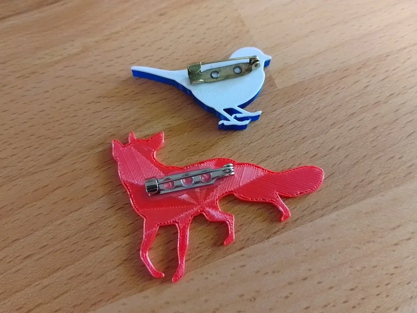Mẫu in 3D ghim cài áo hình chim (Bird Brooch) nhỏ xinh - Image 5