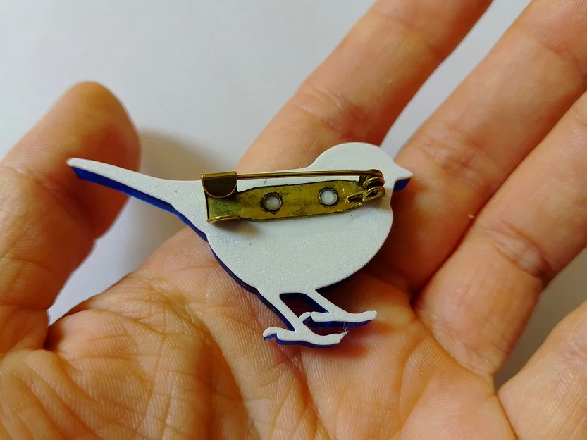 Mẫu in 3D ghim cài áo hình chim (Bird Brooch) nhỏ xinh - Image 10