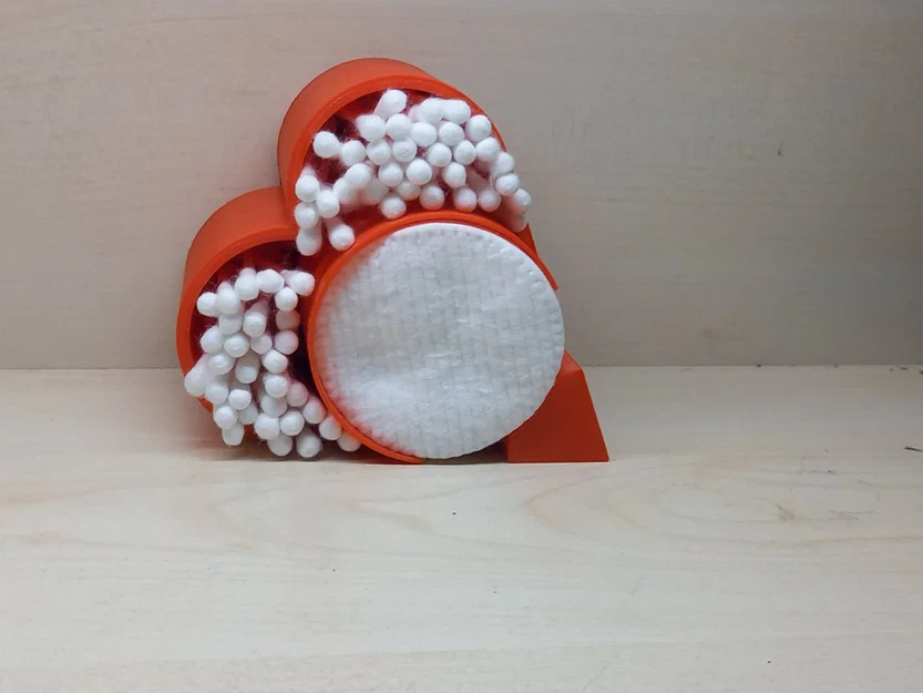 Khay đựng bông tẩy trang và tăm bông hình trái tim 3D tiện lợi - Image 2