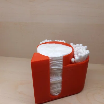 Khay đựng bông tẩy trang và tăm bông hình trái tim 3D tiện lợi