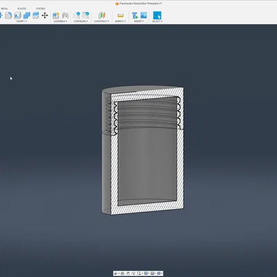 Hộp tròn ren tham số (Parametric) trong Fusion 360
