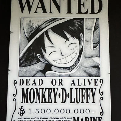 Bộ sưu tập tranh truy nã One Piece cho máy in 3D phong cách HueForge