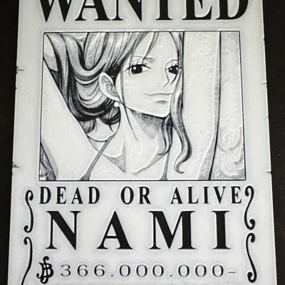 Bộ sưu tập tranh truy nã One Piece cho máy in 3D phong cách HueForge