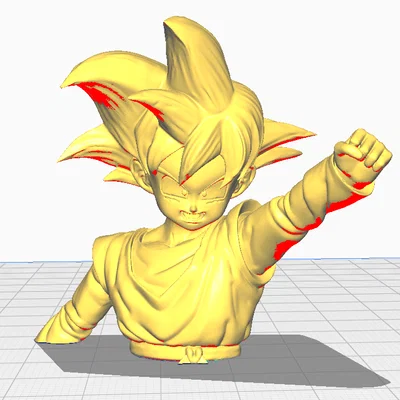 Mô hình tượng bán thân Goku chiến thắng (Goku bust FTW) in 3D