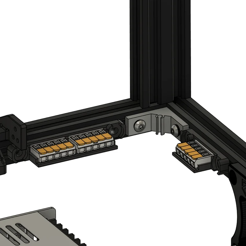Ngàm gắn WAGO 221-415 cho khung nhôm máy in 3D Voron, Mercury