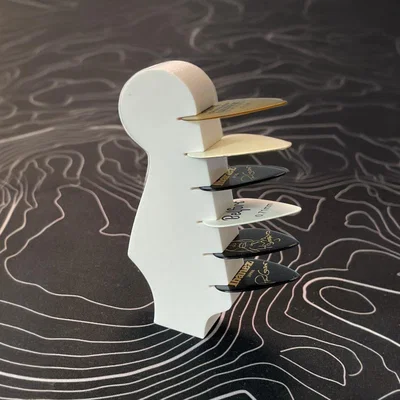 Giá đựng pick đàn Guitar hình đầu cần đàn