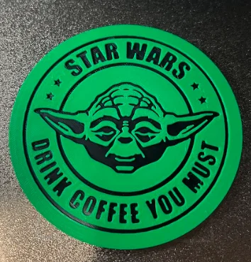 Lót Ly Cà Phê Yoda – Uống Cà Phê, Bạn Phải Làm - Image 1