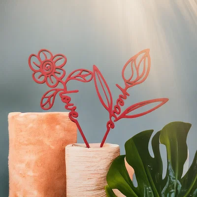 Mô hình 3D trang trí Peace & Love Flowers đầy cảm hứng