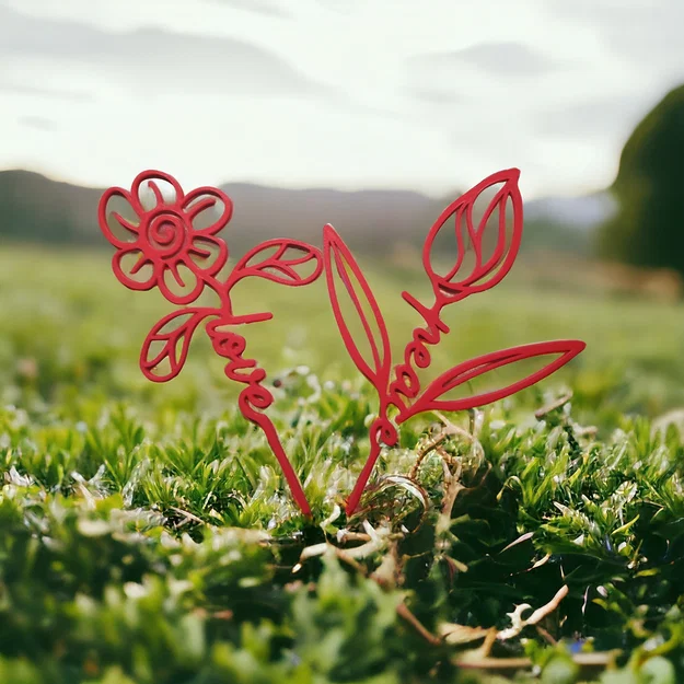 Mô hình 3D trang trí Peace & Love Flowers đầy cảm hứng - Image 2